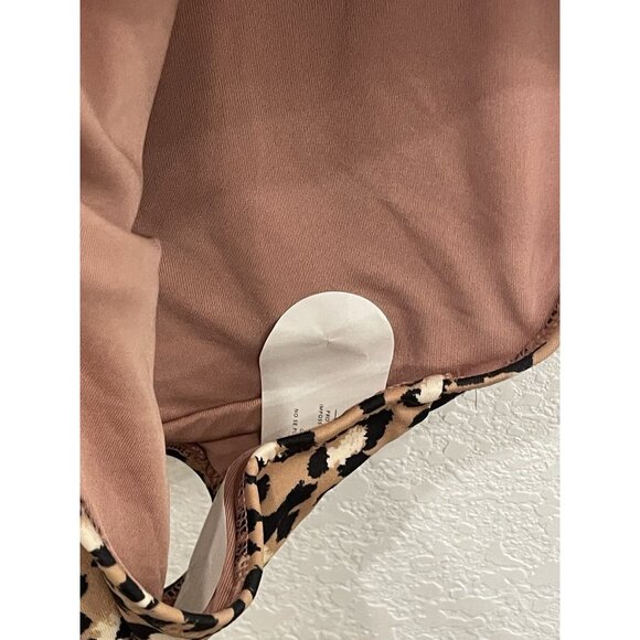 NEW! Aerie Pique Wrap full coverage One Piece Swimsuit Large Spots Animal Print - Picture 5 of 5